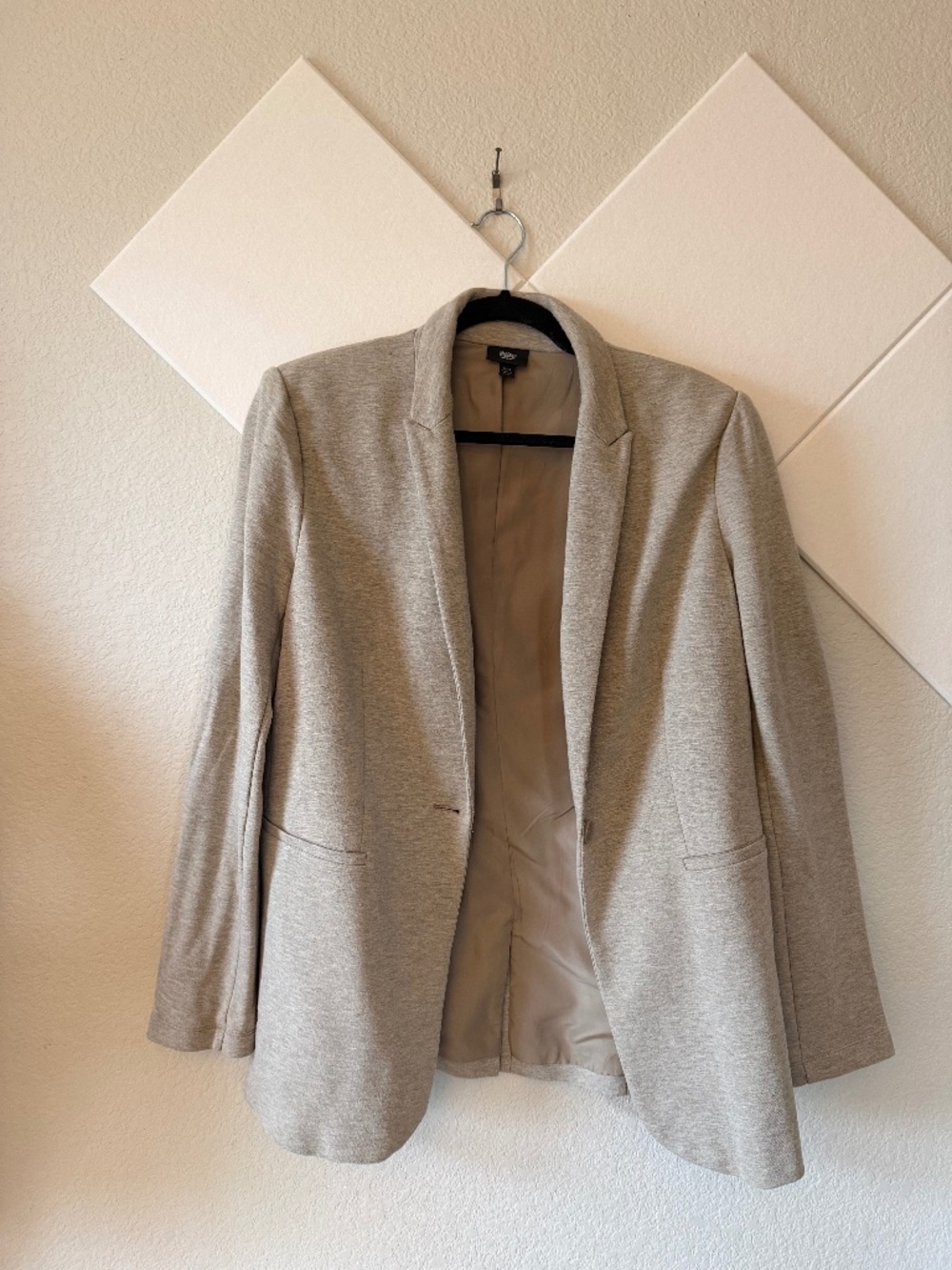 Gray Soft Knit Blazer / Casual Workwear Jacket - XL